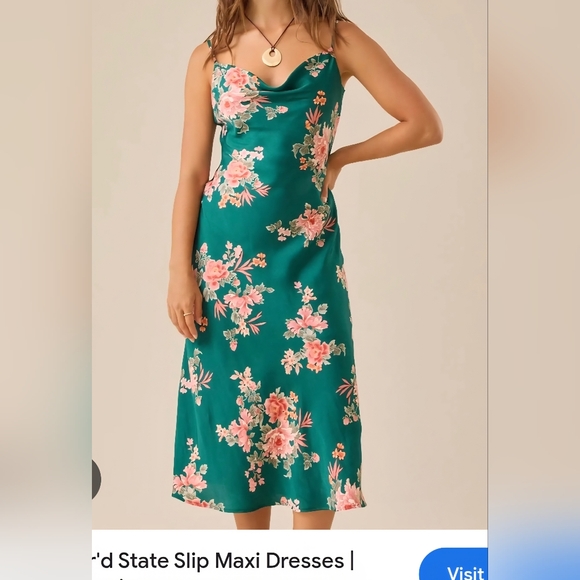 Altar'd State Green Floral Maxi Dress - Picture 2 of 12